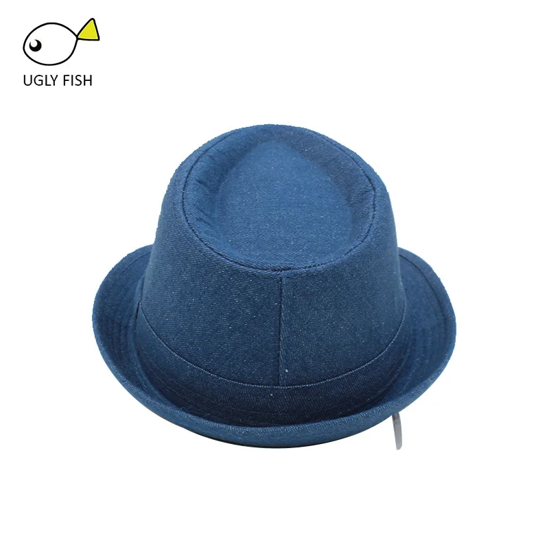 blue gangster hat