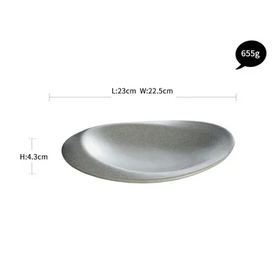 NIMITIME Европейский стиль Керамическая Западная тарелка Бытовая индивидуальная тарелка для стейка неправильная тарелка посуда - Цвет: Plate