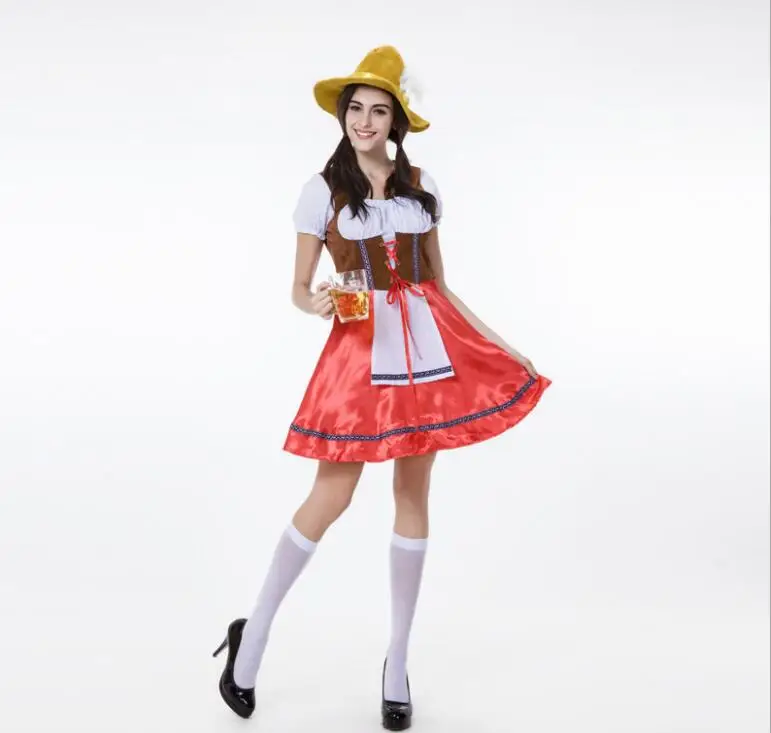 Октоберфест фестиваль пива Октябрь Dirndl Сексуальное белье горничной платье