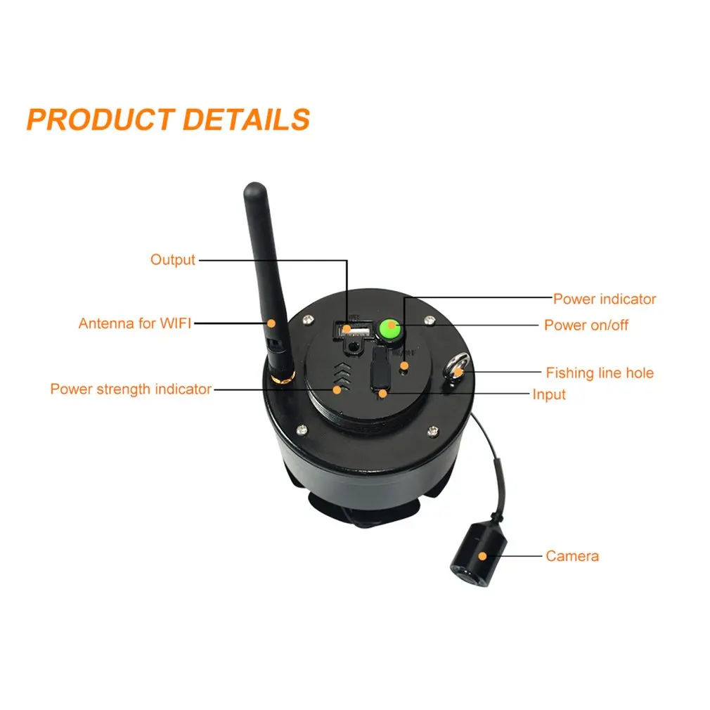 

Lucky Portable Wifi Fishing Inspection Camera Underwater Camera Fish Finder Fit for Android for iOS Mobile Phones FF3309