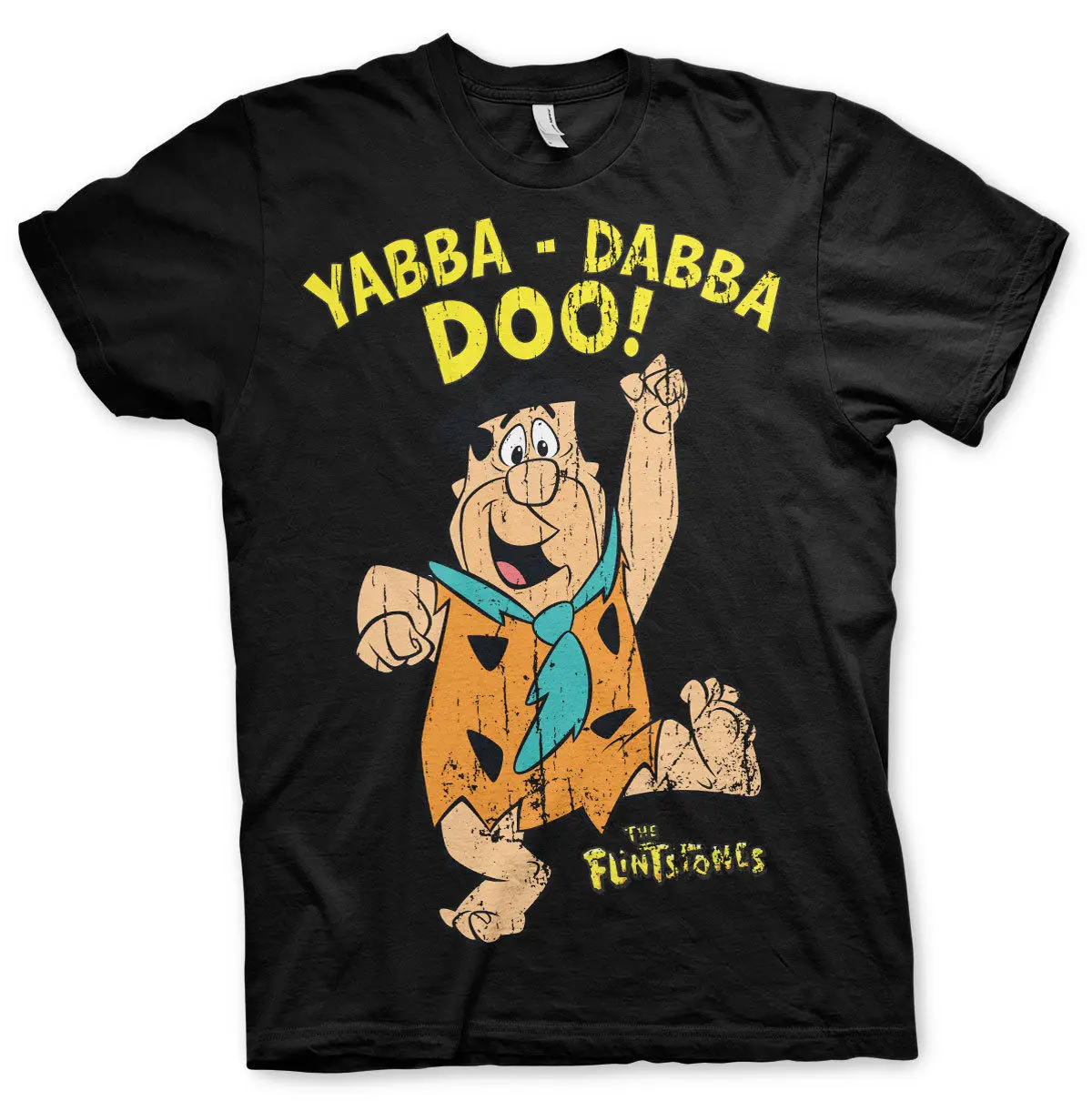 Официальный Лицензированный Flintstones-Yabba-Dabba-Doo Мужская футболка Размеры крутая
