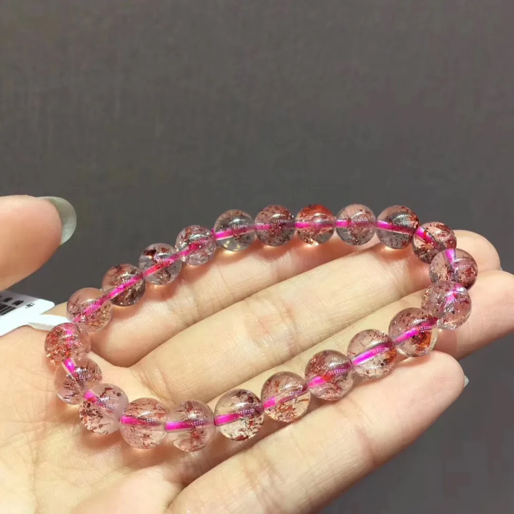 Natural Strawberry Quartz Crystal Bracelet (5)