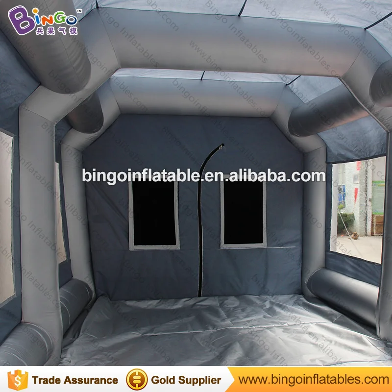 Free Delivery 9X4X3M Inflatable Spray Paint Booth for Sale Mobile Workshop Painting Cabin High Quality Dust Proof Room Toy Tent 5