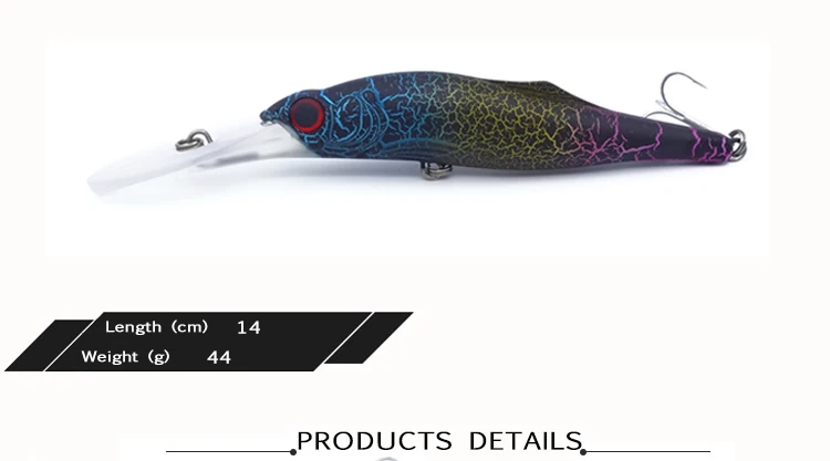 Sea Fishing Lures Trout Wobbler 1pc 14cm 44g 2-5m Large Plastic Minnow Bass Tuna Minnow Deep Sea For Trolling bait hard (2)