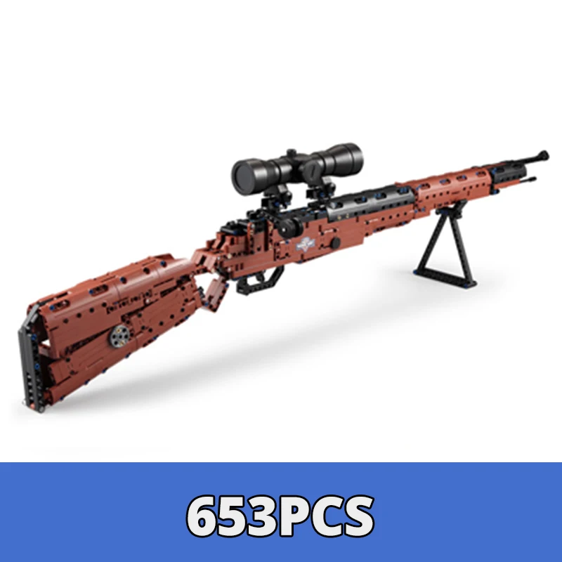 Military SWAT GUNs Building Blocks Bricks Set Revolver Pistol Power M23 98K AK47 Rifle Submachine WW2 Weapons Model Toy For Boys