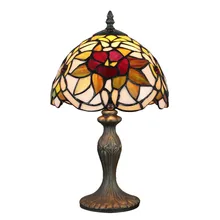 Настольные лампы Витражи Стекло с цветочным узором Tiffany вечерняя настольная светильник море Стиль Спальня E14