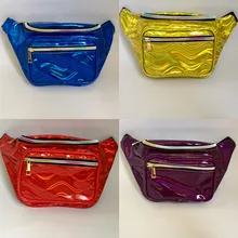 

purse laser waist bag 12 colors shoulder bag hologram fanny pack belt bag sac banane Reflective heuptas money belt waist pack