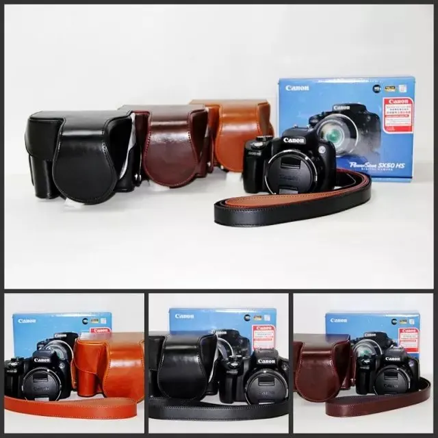 High quality PU Leather Hard Case Cover Camera Bag for Canon SX50 HS