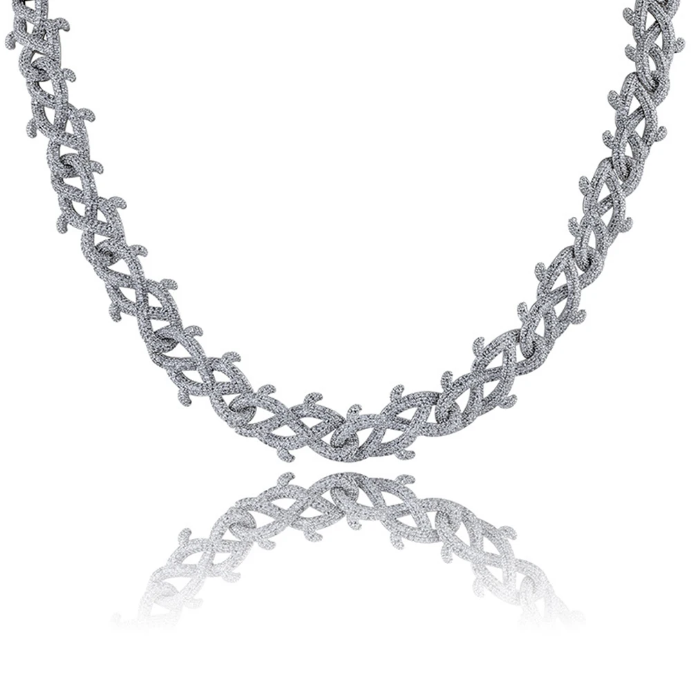 Колючая колючая проволока кубинская цепочка ожерелье мужской чокер отделка хип