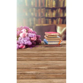 

Graduation season Thin Vinyl photography Vintage Book Shelf Backdrop - book case book store Printed Fabric Background