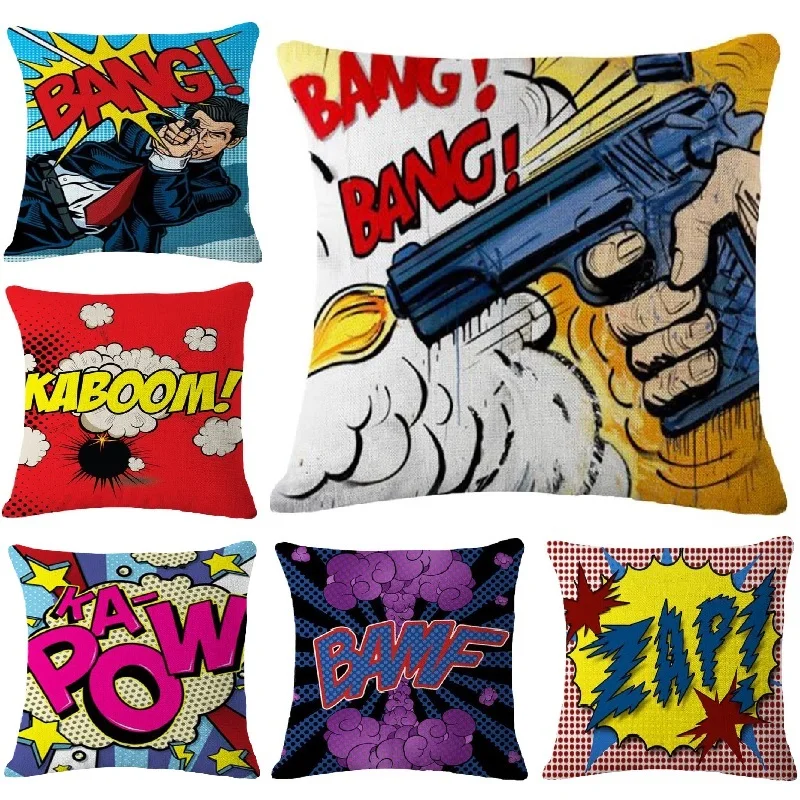 Чехол для подушки Pop Art Boom наволочка модный льняной чехол украшение дома