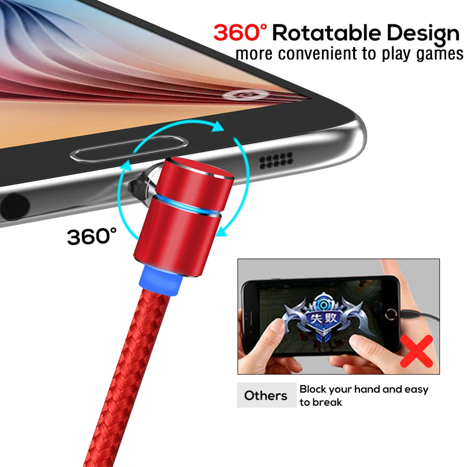 90 градусов прямоугольный Магнитный Usb кабель для зарядки mi cro Usb type-c магнит Кабо Tipo C для Motorola One Red mi Note 4 mi x 3