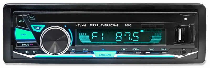 

Ouchuangbo car MP3 Player multifunction Bluetooth Vcehicle 12V Playback Radio Tuner USB colour key colourful light