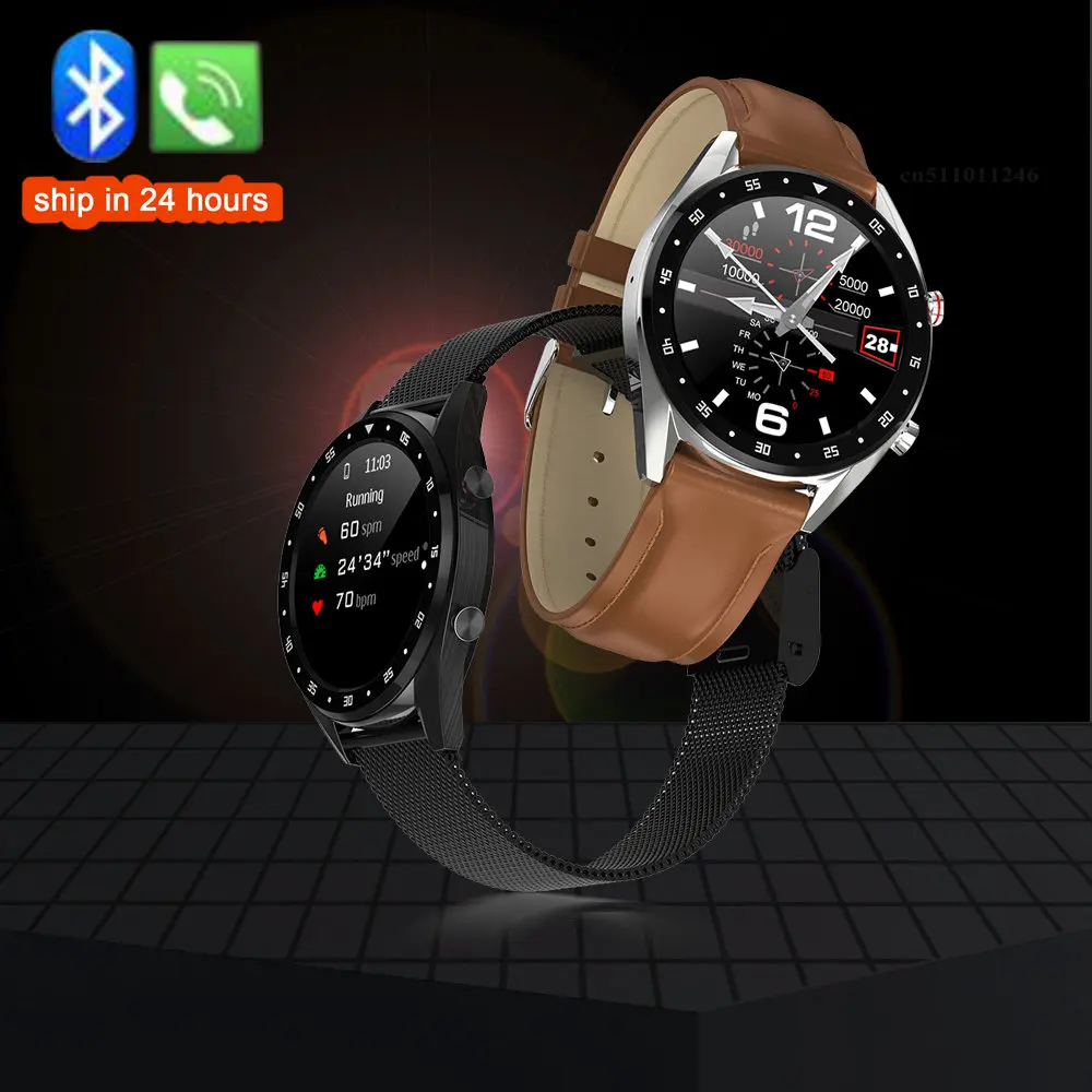 

L7 Bluetooth Call Smart Watch Sport Fitness Tracker ECG+PPG HRV Heart Rate Blood Pressure Monitor IP68 Waterproof Smart Bracelet
