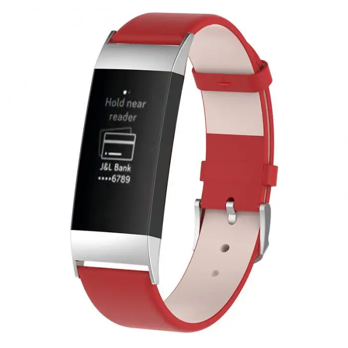 Сменные полосы кожаные ремни Смарт-часы для фитнеса браслет для FitbitCharge 3 LSMK99