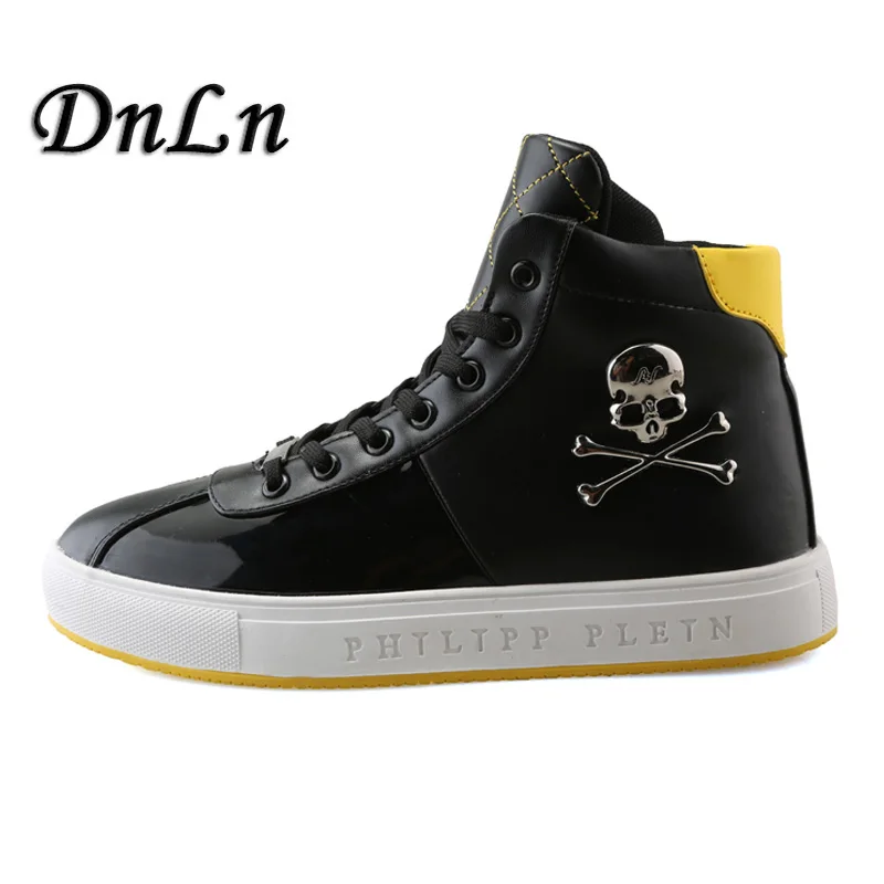 

2018 Autumn High Top Star Shoes Men Luxury Brand Sneakers Casual Shoes Hip Hop Leather Shoes Men 3D50