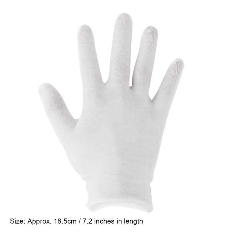 Тонкие многоразовые рабочие перчатки из нейлона и хлопка, мягкие перчатки для сухой руки, увлажняющие косметические, Eczema Hand Spa, монета для проверки ювелирных изделий