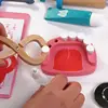 Unisex Toddler Pretend Play Stethoscope Toy Doctor Toys Wood Simulation Dentist Toy Accessories Small Nurses Injection Tool Girl 4