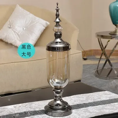 Ваза для Свадебная ваза для украшения украшение для стеклянной вазы домашняя банка для конфет ваза для цветов домашний декор для стола цветочный горшок композиция - Цвет: Tall 22 inch Black
