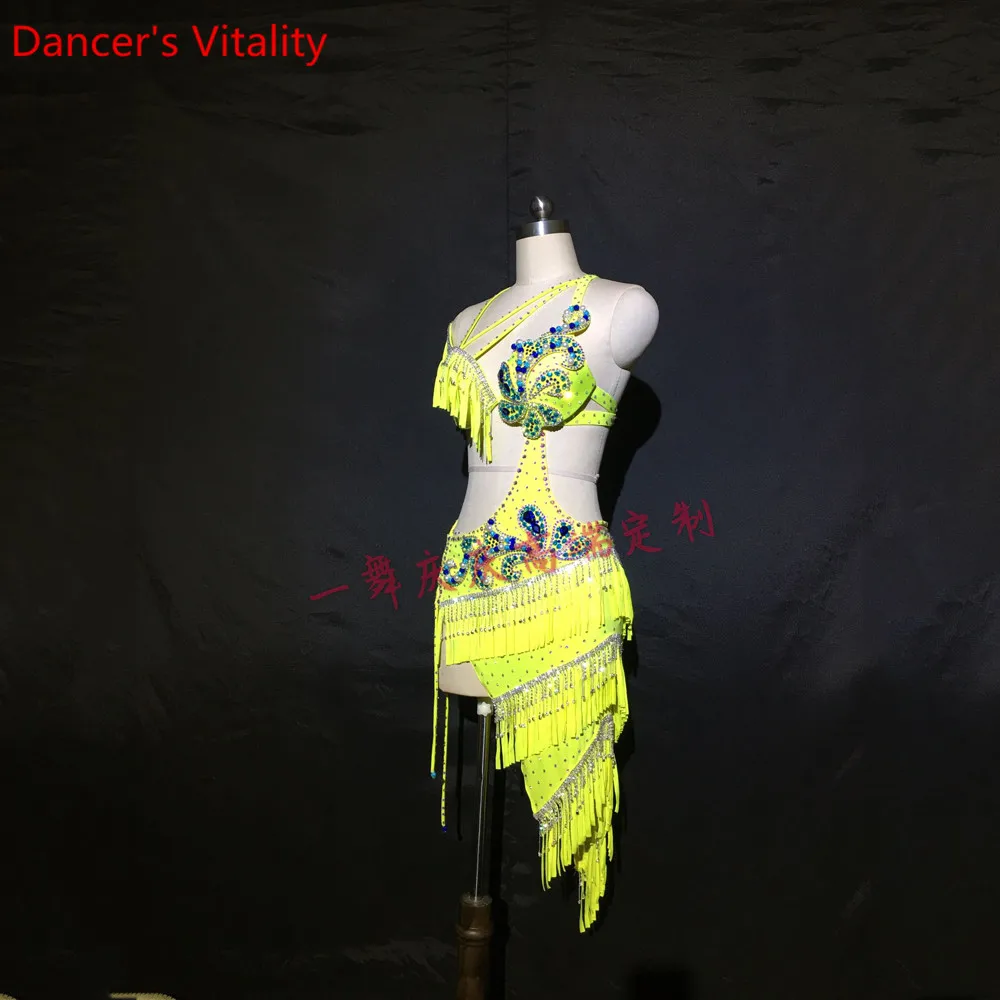 Индивидуальные танец живота роскошный алмаз бюстгальтер кисточкой юбка набор женщин восточный индийский для танцев, соревнований, выступлений костюм