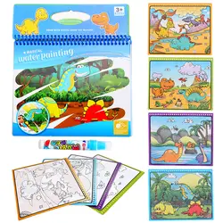 Волшебная водная чертежная книжка-раскраска Doodle & Magic Pen Painting Drawing Board для детей игрушки подарок на день рождения-15