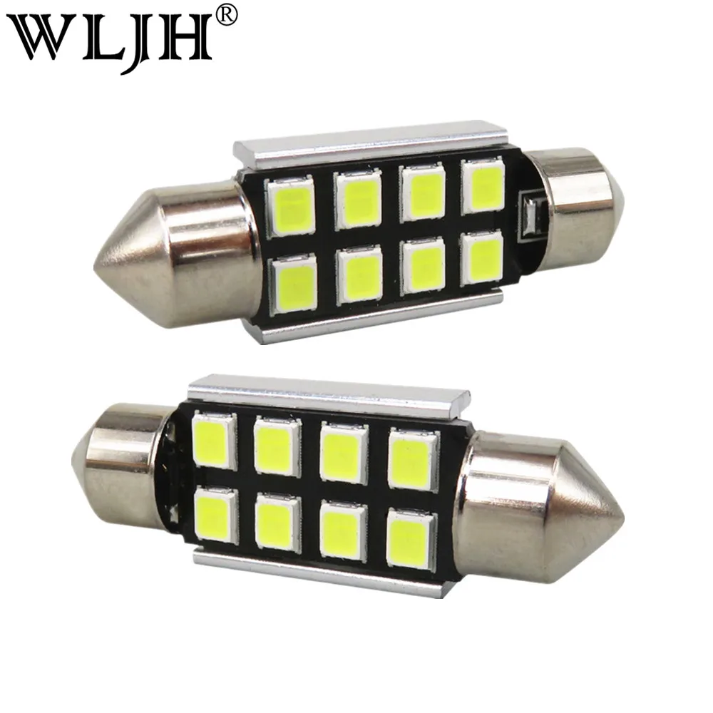 Wljh 10X LED 36 мм белый Canbus C5W лампы 2835SMD Подсветка салона Номерной знак свет для BMW E39 E36