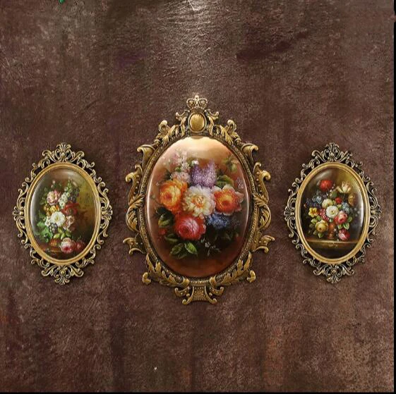  Vintage European Classical Wall Hanging Resin Decorative Mural Restaurant Livingroom Bedroom Wall B - 32890023758