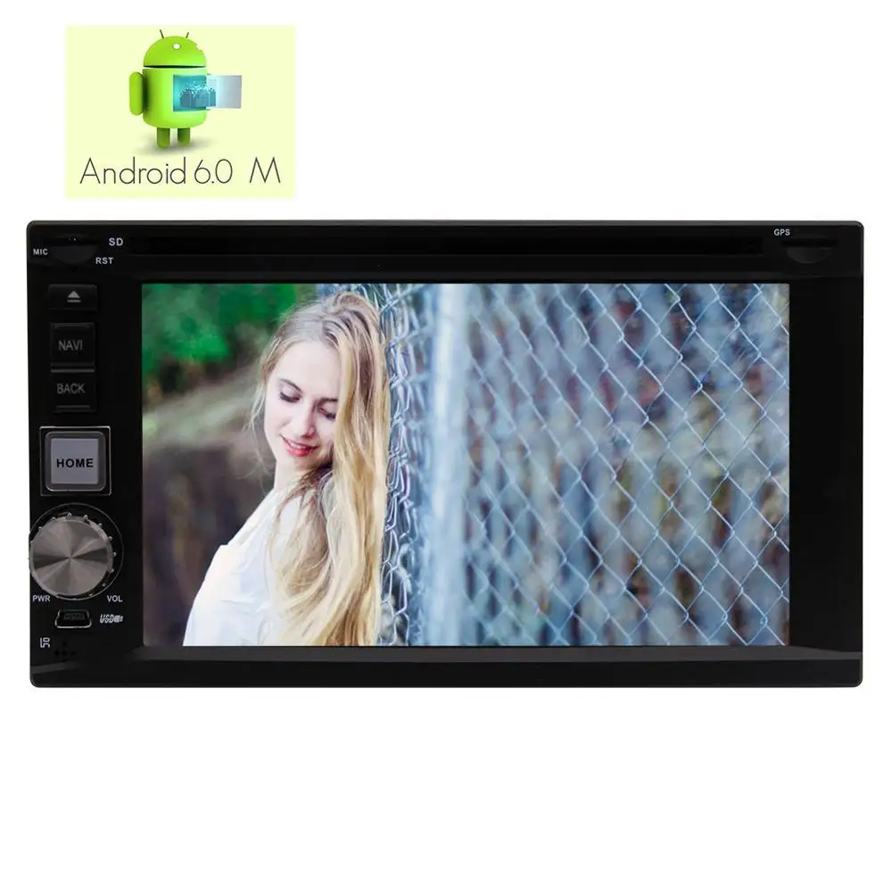 Sale Android 6.0 2 Din Car Stereo DVD tape recorder GPS radio Navigation Multimedia DVD Player android 6.0 FM Radio WiFi/Mirrorlink 2
