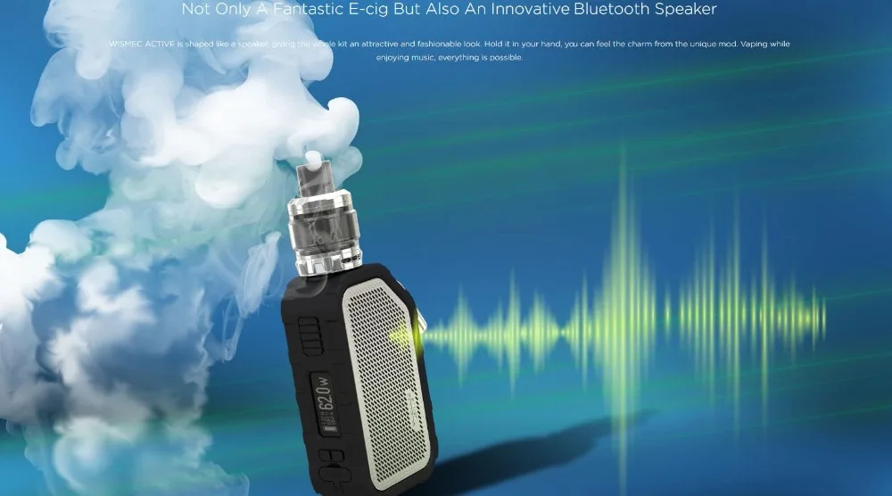Original Wismec Active Kit 80W Active BOX MOD Vape with 4.5ML AMOR NS Tank with Bluetooth Speaker Waterproof E Cigarette Vaper 01 (3)