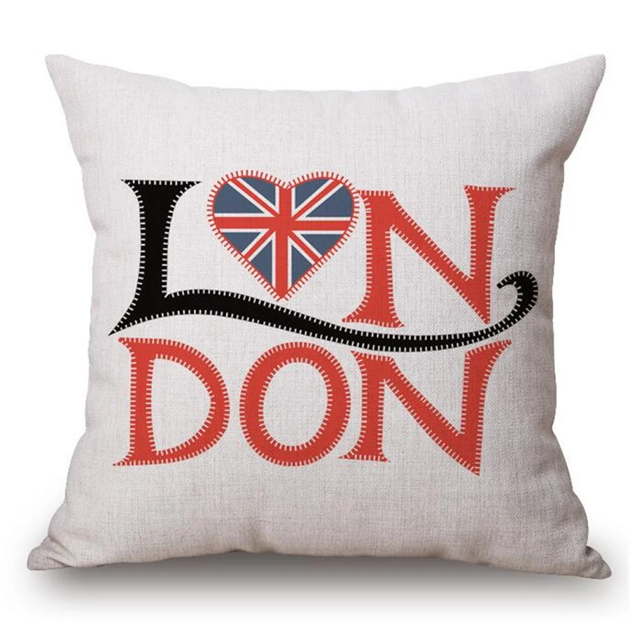 cheap Nordic Modern Retro Letter Decorative Sofa Throw Pillow Case Office Chair Cushion Cover Vintage Home Decor Cotton Linen e1116
