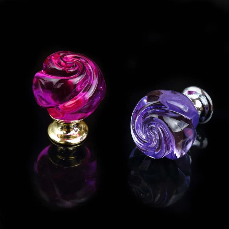 Fashion Creative Glass Crystal Wine Cabinet Drawer Knobs Pulls