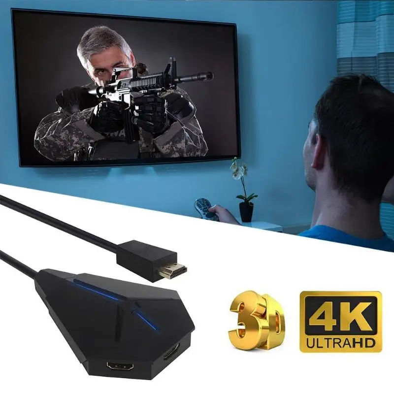 HDMI коммутатор 4 K 30 Гц 3 переключатель порта HDMI 3 в 1 выход 1080 P 3D HDMI сплиттер 58 см HDMI кабель выход соответствие HDCP 14 protoc