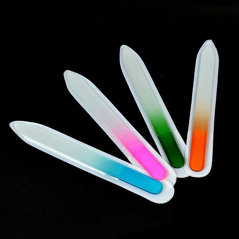 4pcs/set Crystal Glass Nail File Buffer Art Files For Manicure UV Polish Tool Color Send Randomly P20 | Красота и здоровье