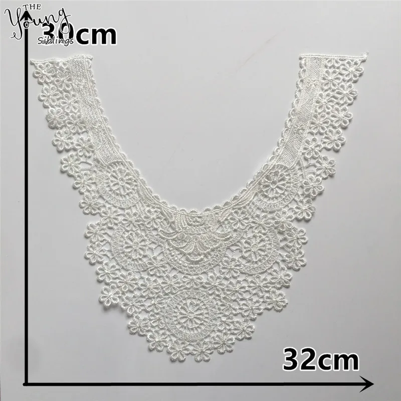 White Lace Collar Embroidery Applique Neckline Lace Collar Embellishments Trims Wedding Dress Accessories YL1762 lace garment accessories,lace accessories,lace decoration,lace sewing supplies,lace sewing accessories,clothing accessories
