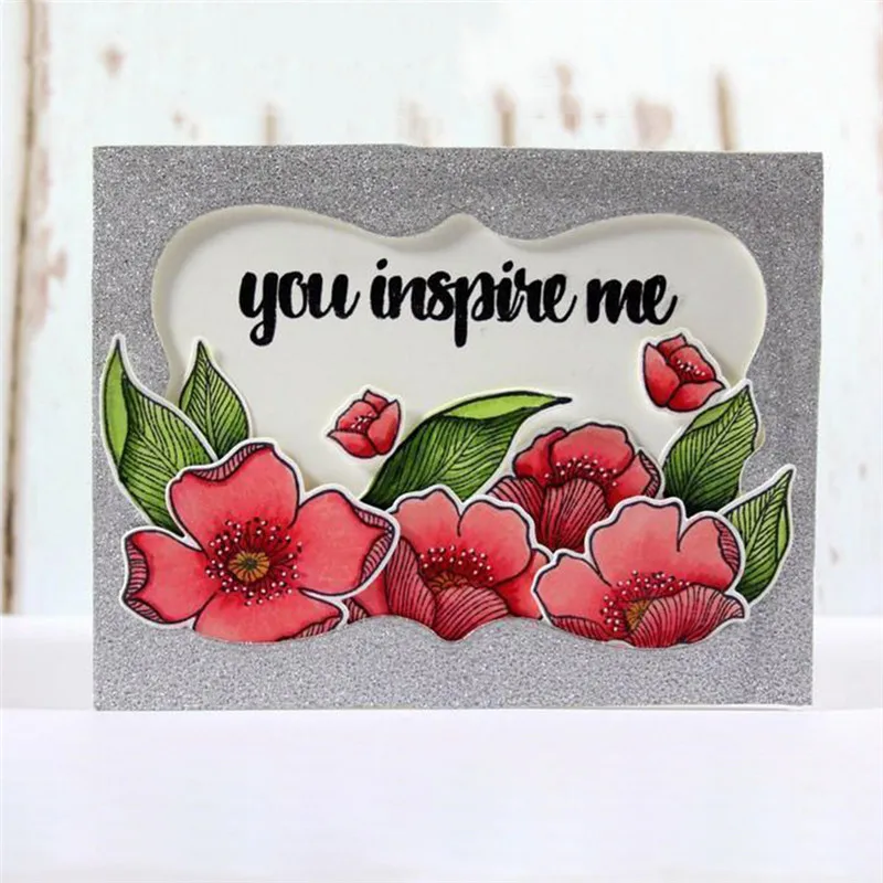 

InLoveArts Flower Metal Cutting Dies Rubber Stamps Clear Leaves New 2018 Scrapbooking Stamps and Dies for Card Making Template
