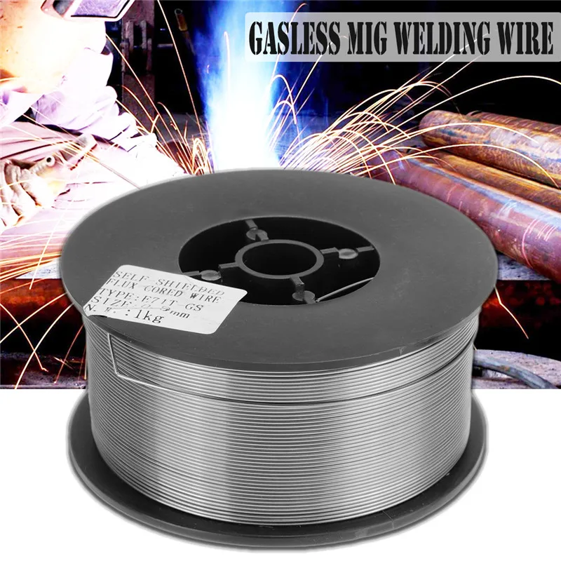 1Pc 1kg 0.8/0.9/1.0/1.2mm Gasless Mig Welding Wire E71T GS A5.20 Flux