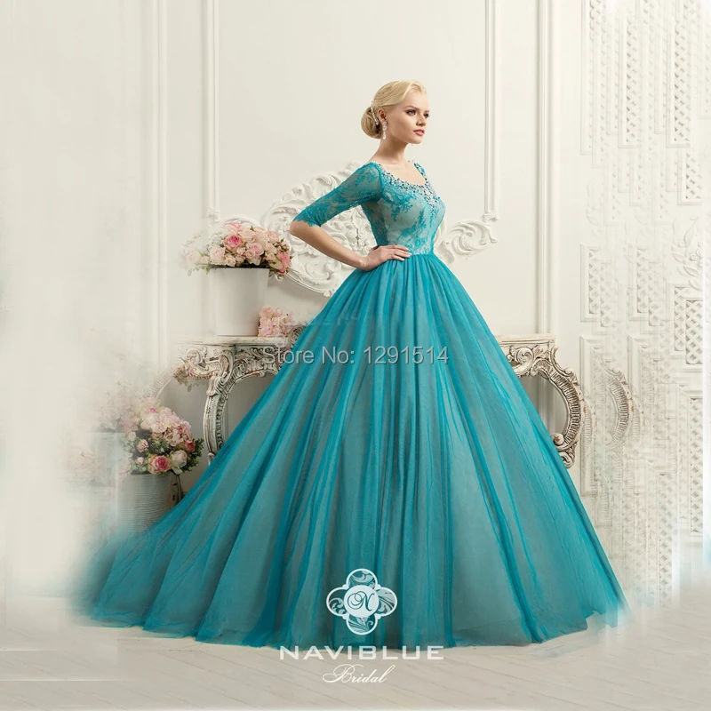 teal wedding dresses