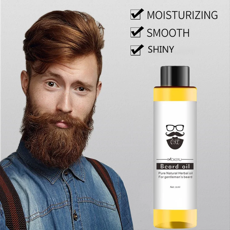 

1 pcs 30ml Mokeru 100% Organic Beard Oil Hair loss Products Spray Beard Growth Oil For Growth Men Beard Grow Pro Styling TSLM1