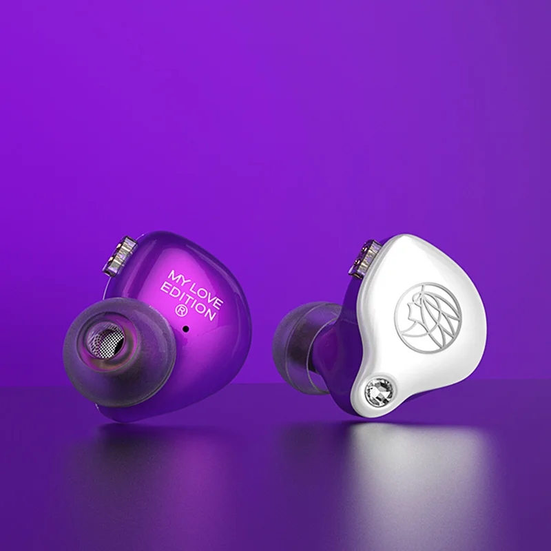 TFZ Mylove edition In Ear Hifi наушники нового поколения 2,5, двойной Магнитный контур движущаяся катушка - Цвет: Фиолетовый