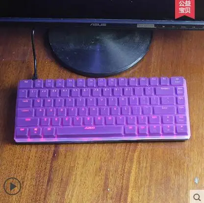 Высокое Качество механическая клавиатура крышка для Ajazz geek AK33 RGB 82 клавиши сплав версия пылезащитный силиконовый чехол для клавиатуры - Цвет: Черный