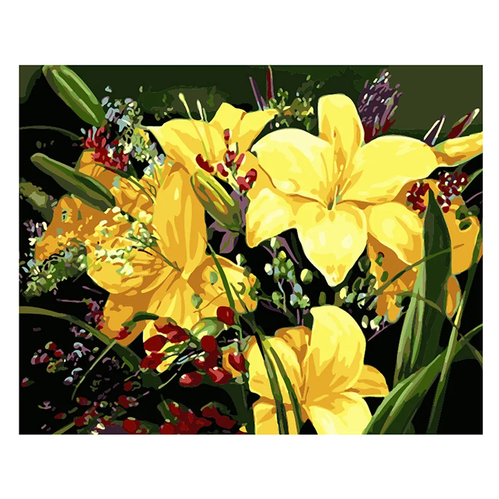 

Clivia DIY Digital Oil Painting Paint By Number Canvas Room Home Decor No Frame