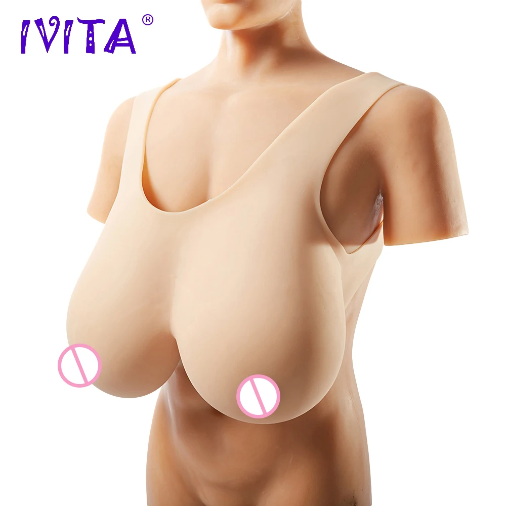 IVITA 6000 г Искусственные Силиконовые формы для груди Реалистичная поддельная