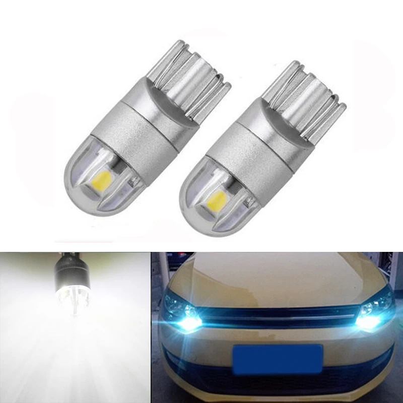 2x T10 светодиодный Автомобильный фонарь W5W 12 В габаритный парковки для Volkswagen Polo Passat