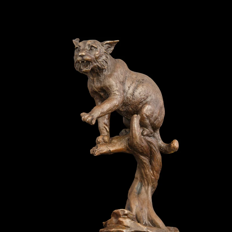 Buy Best selling bronze statue wild cat figurine Lost