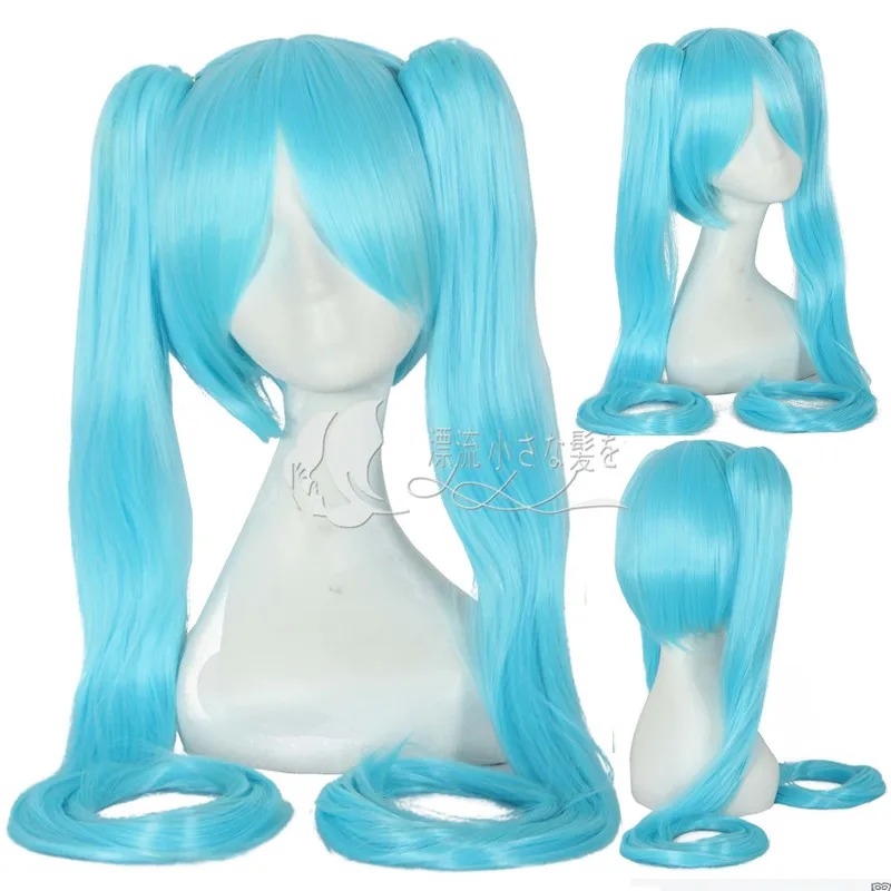 Vocaloid Hatsune парик Мику хвосты Черный Рок Шутер Senbon Zakura косплей парик длинные волосы синий зеленый черный розовый серебряный парик - Цвет: 27