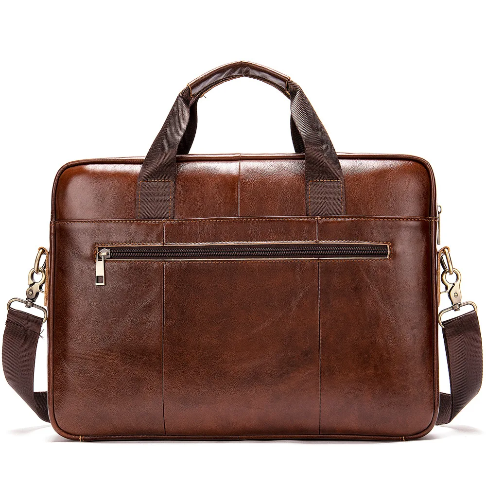 

Man's Geniune Leather Handbags Business Shoulder Slant Bag Simple Retro Multi-functional Portable Briefcase Crossbody Bags