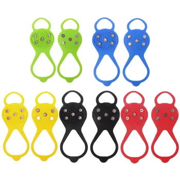 

1Pair Non-Slip Ice Snow Walk Cleats Shoes Boots Grippers Spike Crampon Portable