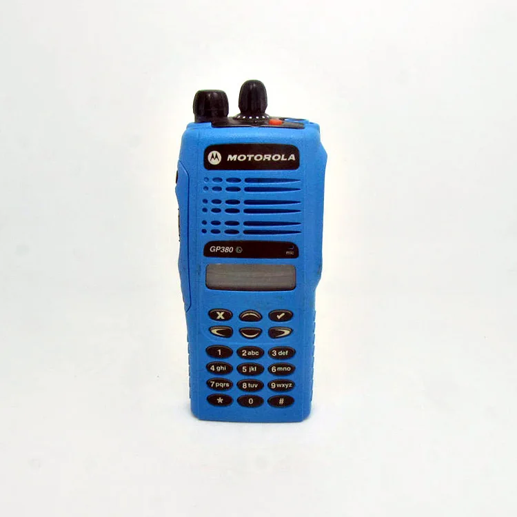 Портативный переговорный 7,5 V Motorola GP380 UHF/VHF клавиатура и дисплей освещение двухстороннее Радио рация - Цвет: 450-520Mhz Blue