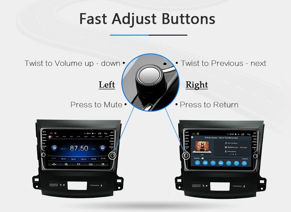 Perfect Funrover IPS 8" Android8.0 Car dvd GPS Player Radio for Mitsubishi Outlander 2008-2014 Peugeot 4007 Citroen C-Crosser 2din radio 13