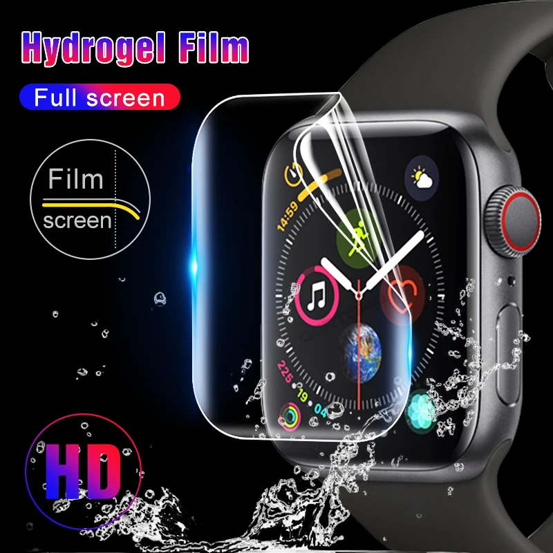 Мягкая Гидрогелевая пленка с полным покрытием для Apple Watch 4 3 2 1 серии 44 мм 40 42 38